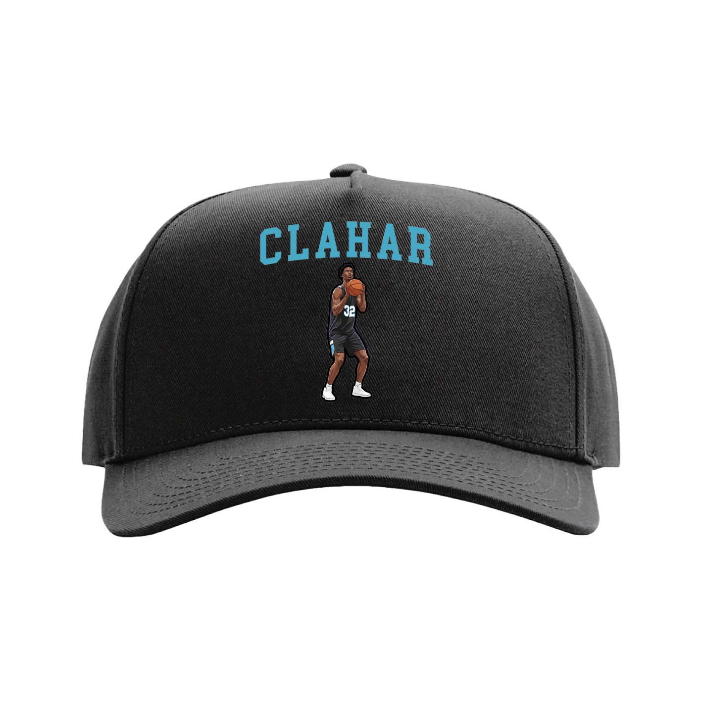 Full Fabric Five-Panel Champ Cap — Shirsey in Black