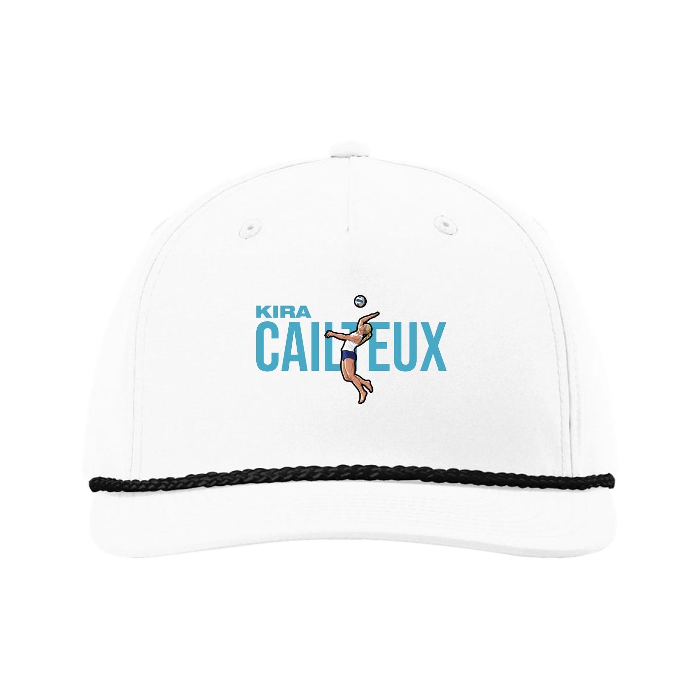 Five-Panel Classic Rope Cap — Player Name in White