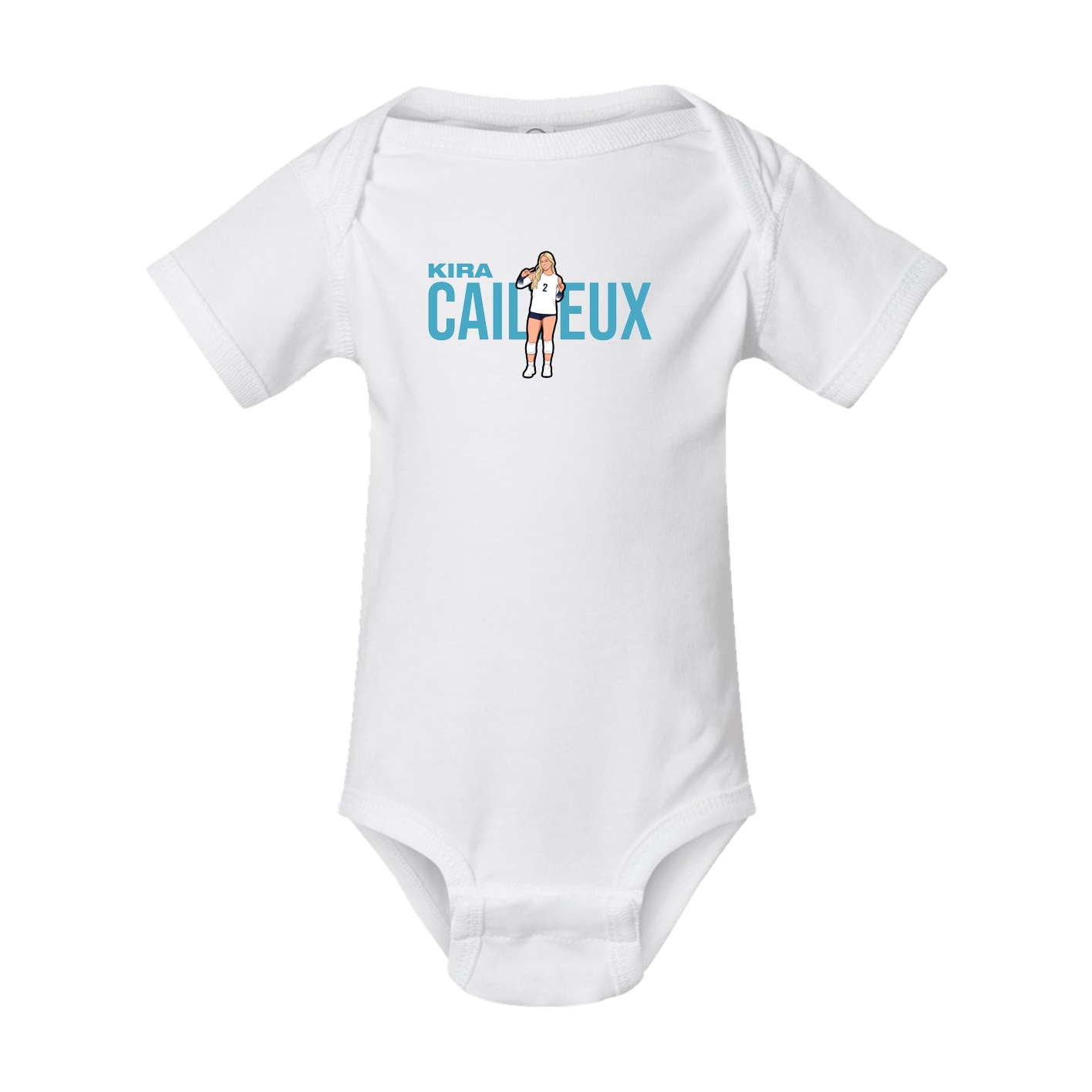 Baby Onesie — Player Name in White