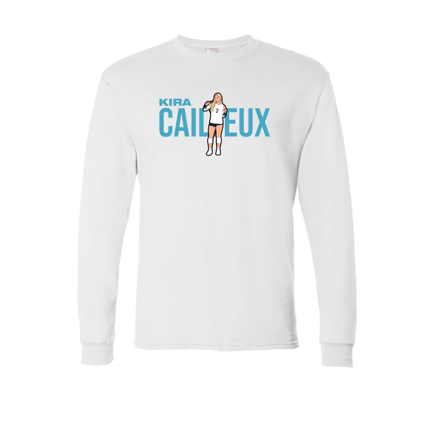 Long Sleeve Tee — Player Name in White