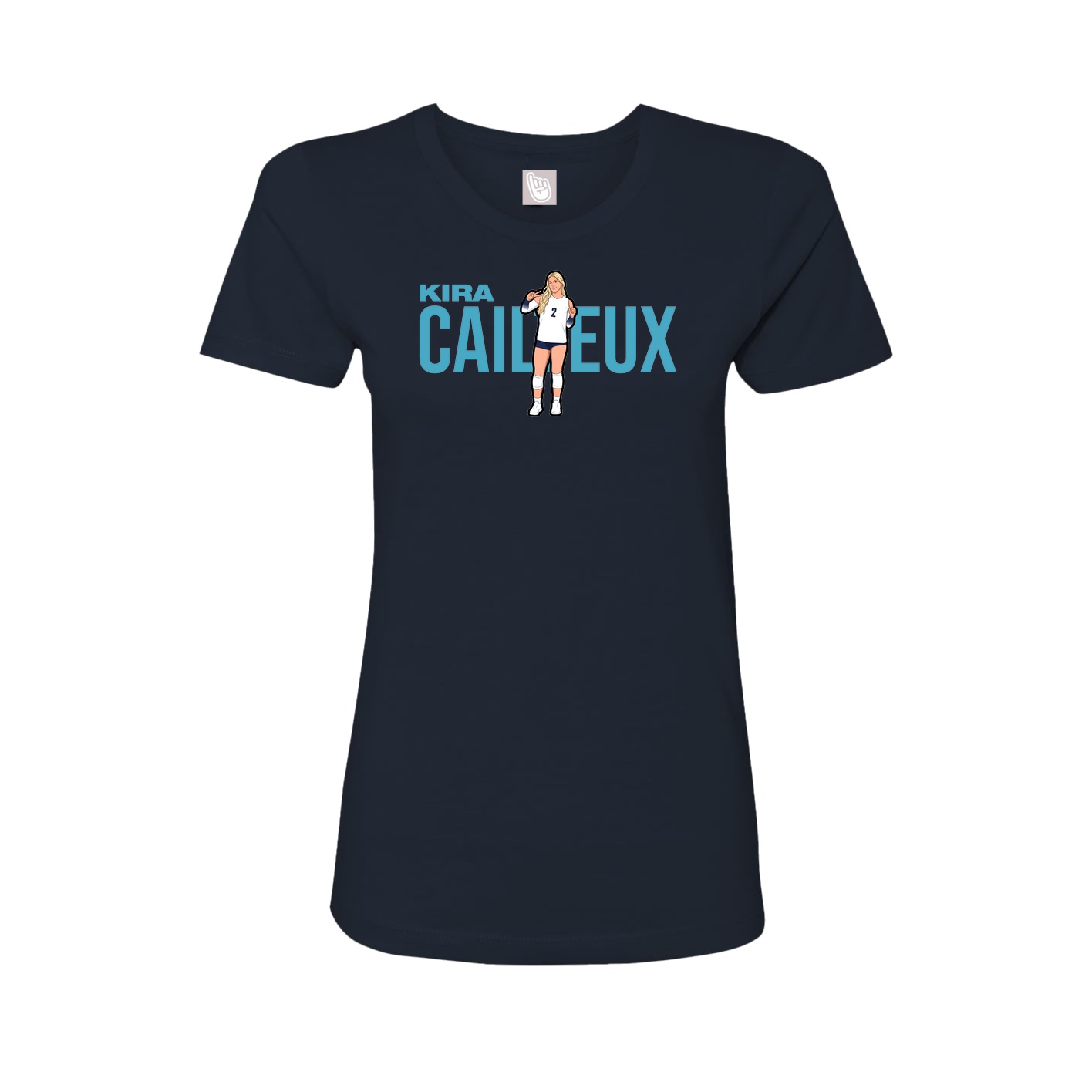 Womens Tee — Player Name in Navy