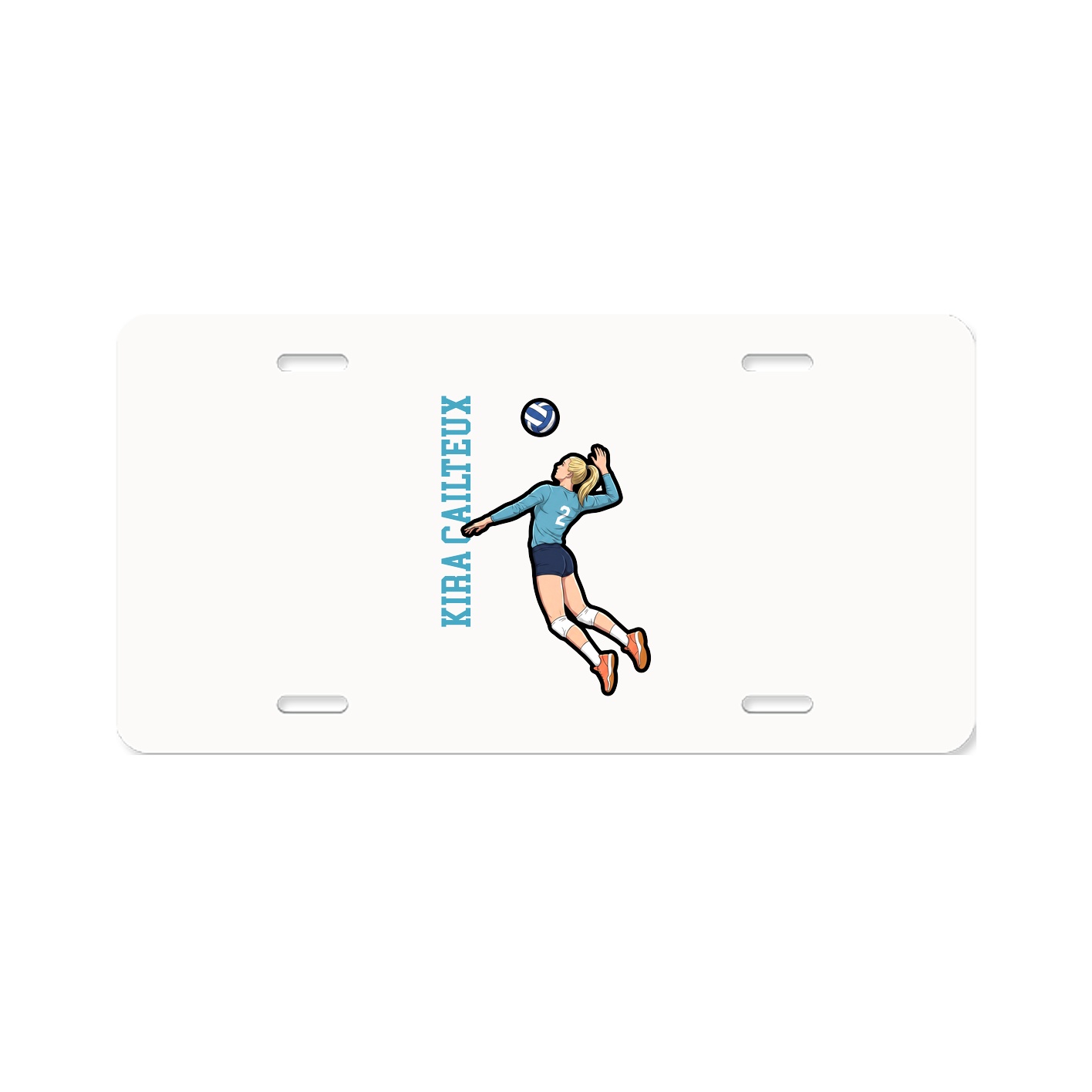 License Plate — Name Vertical in Classic