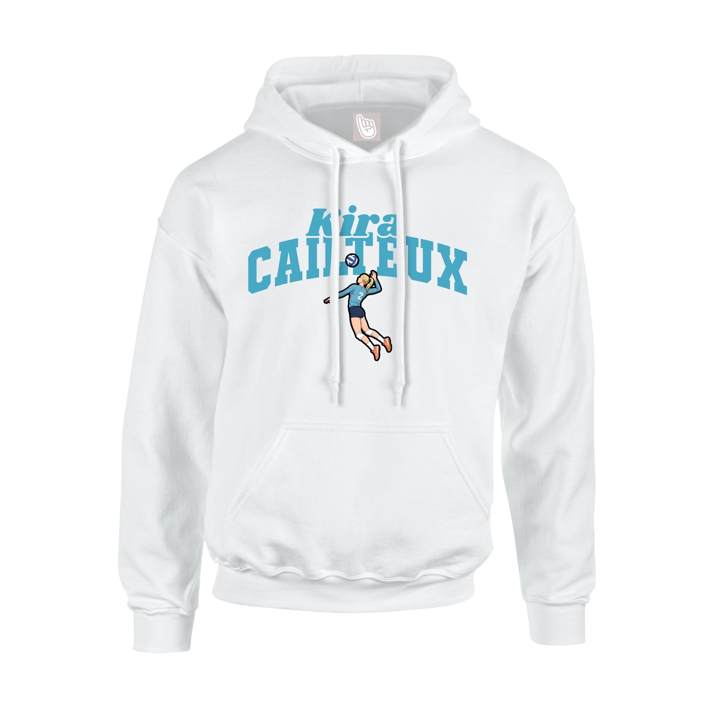 Youth Hoodie — Signature Arch in White