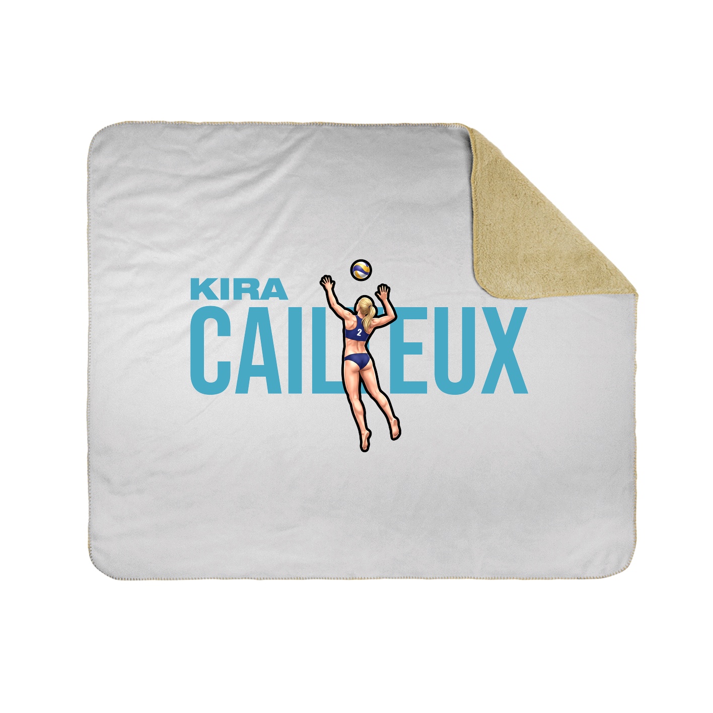 Throw Blanket — Player Name in White