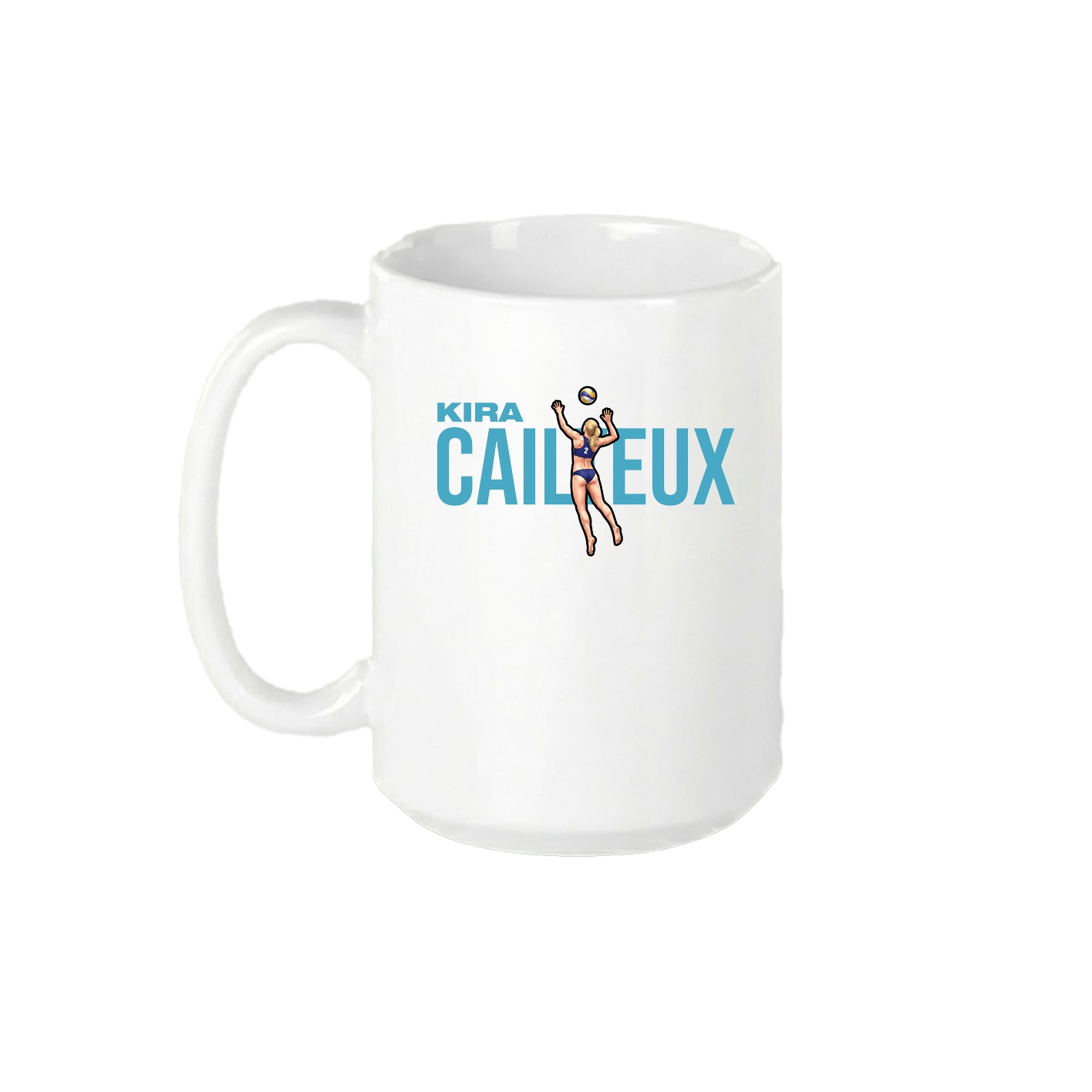 15oz Coffee Mug — Player Name in White