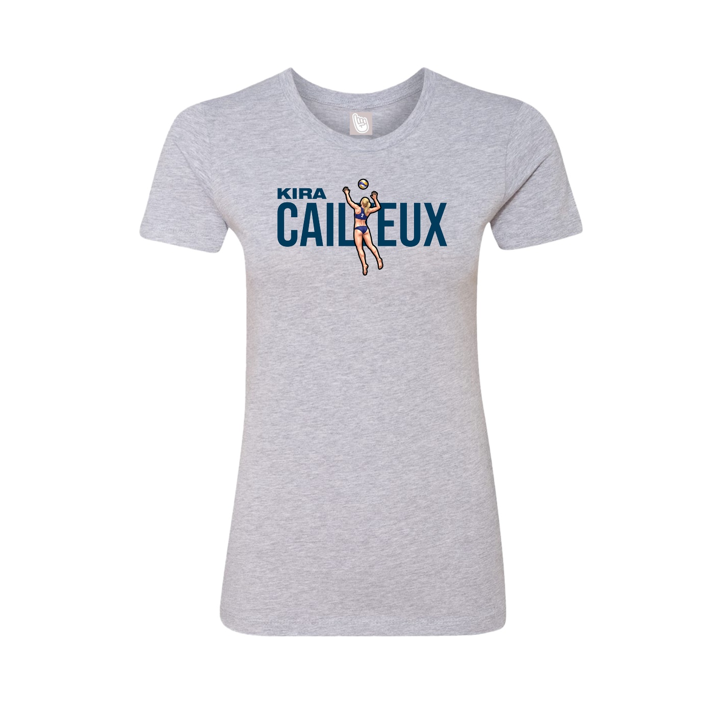 Womens Tee — Player Name in Grey