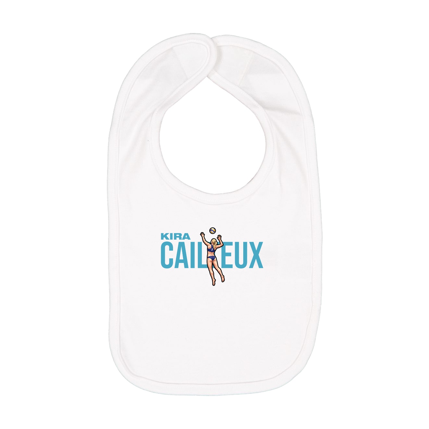 Infant Bib — Player Name in White