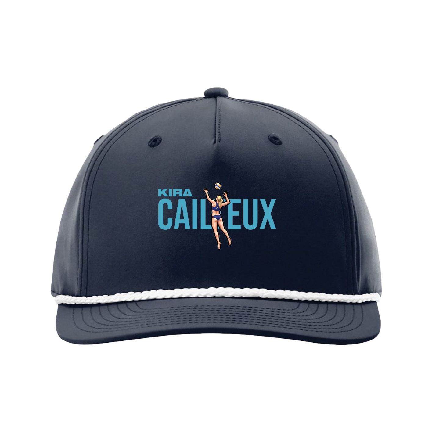 Five-Panel Classic Rope Cap — Player Name in Navy
