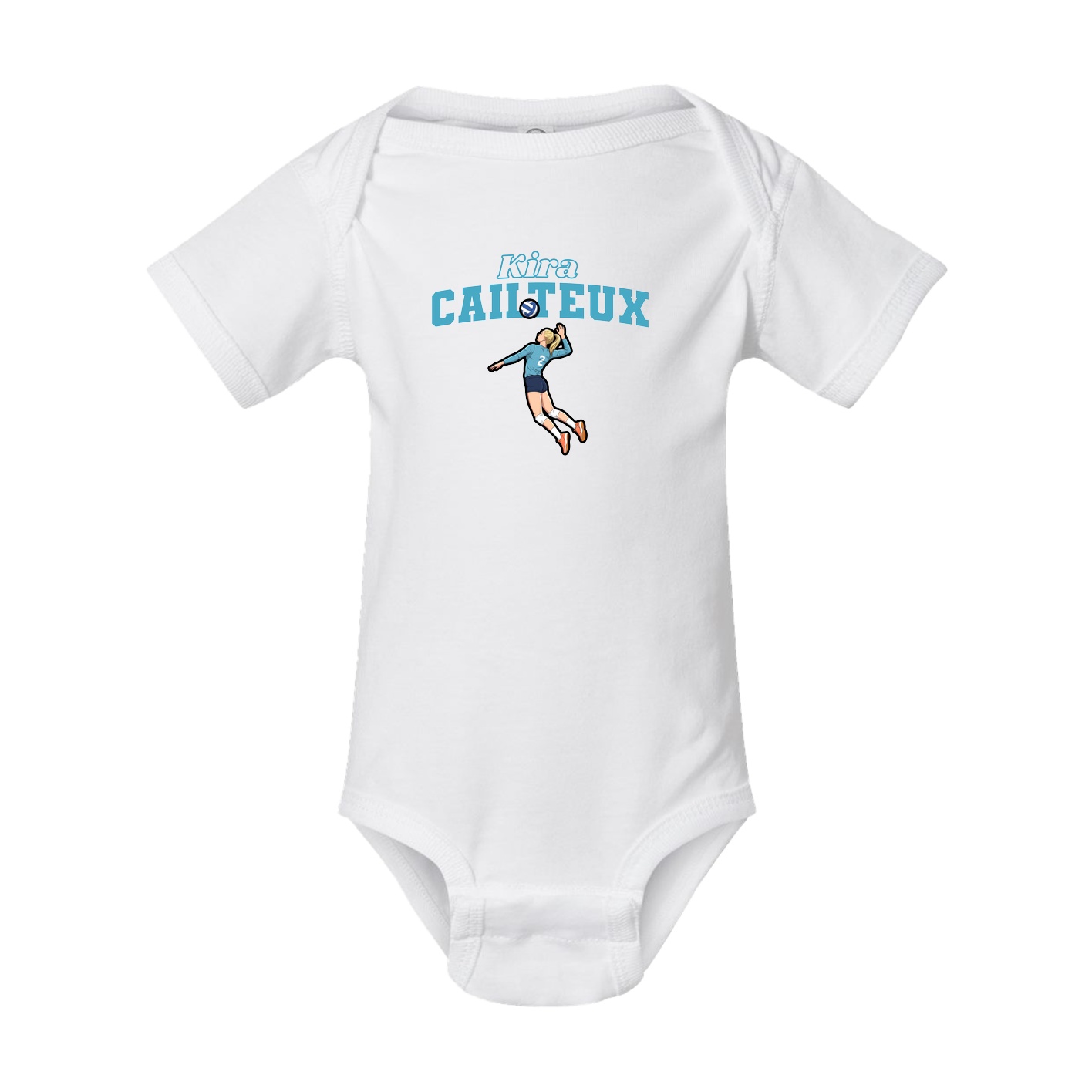 Baby Onesie — Name Arch in White
