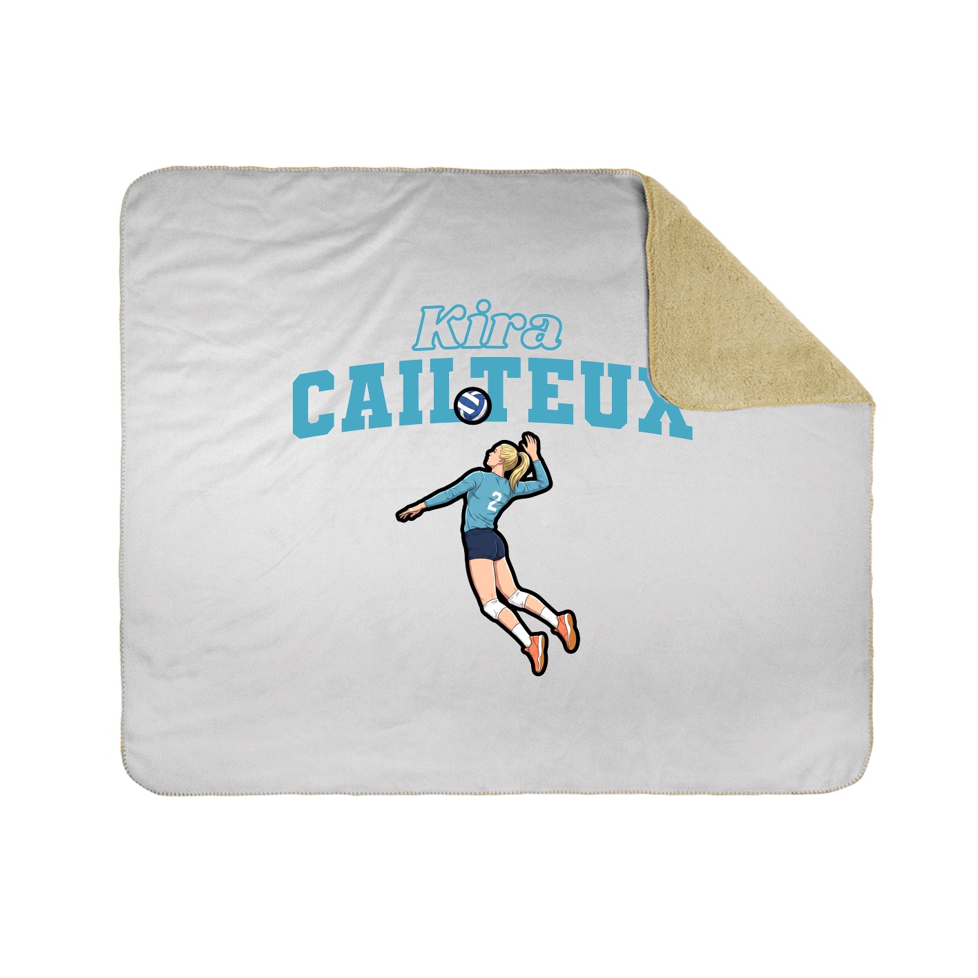 Throw Blanket — Name Arch in White
