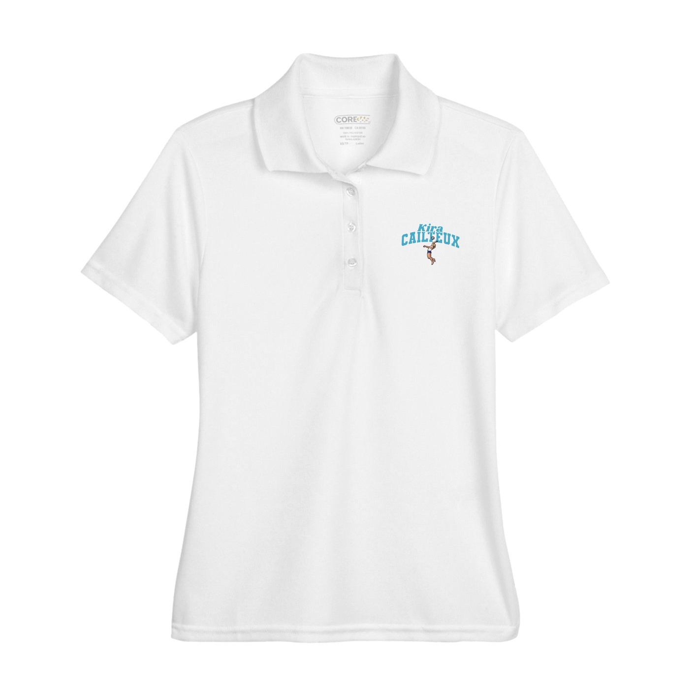 Womens Performance Polo — Signature Arch in White