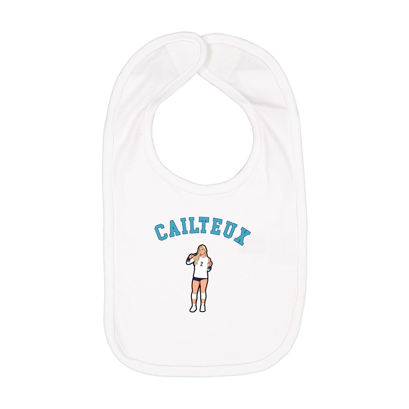 Infant Bib — Shirsey Arch in White