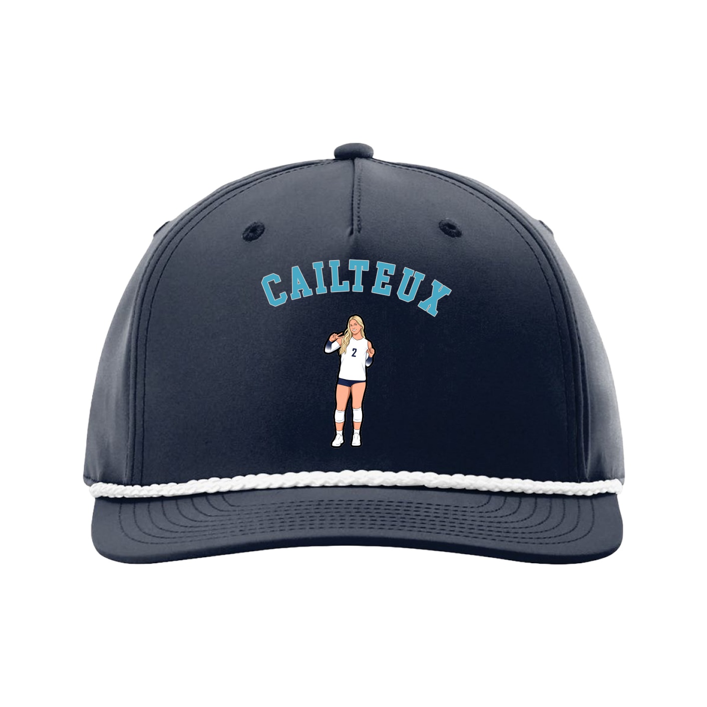 Five-Panel Classic Rope Cap — Shirsey Arch in Navy