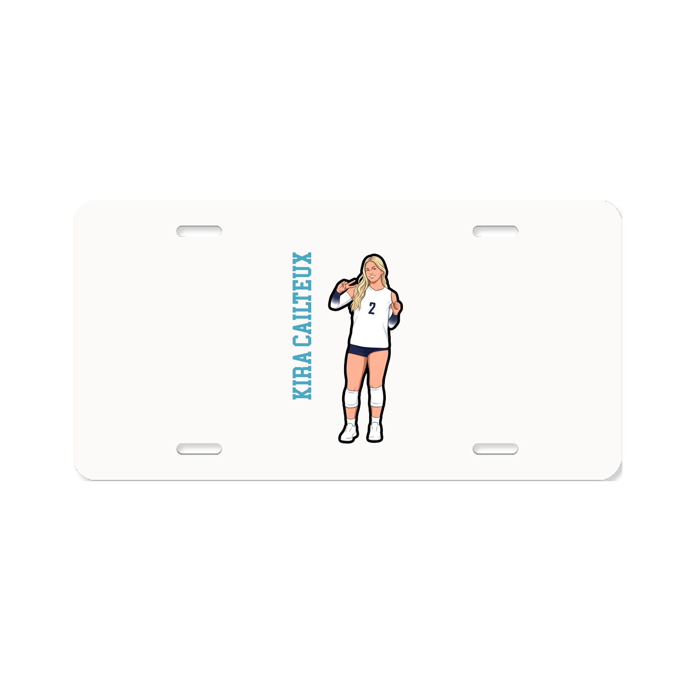 License Plate — Name Vertical in Classic