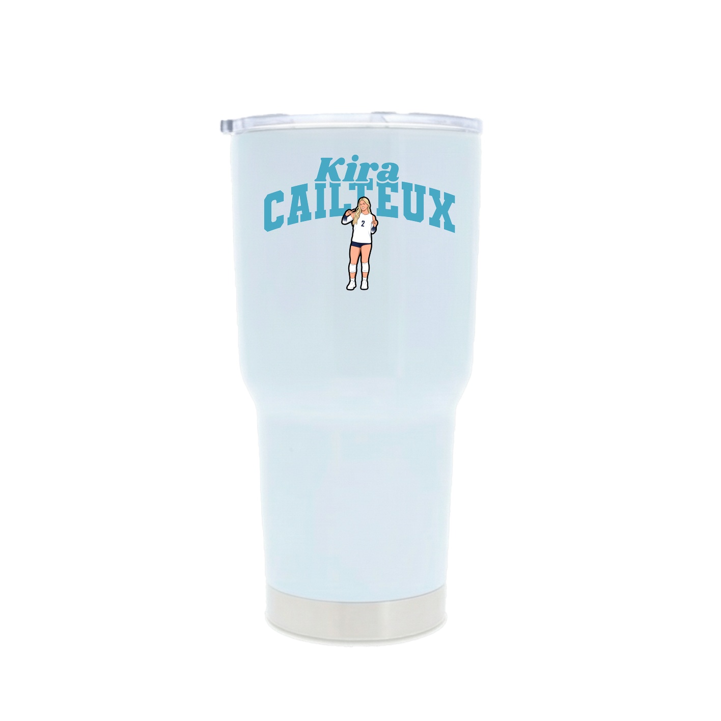 30oz Stainless Steel Tumbler — Signature Arch in White