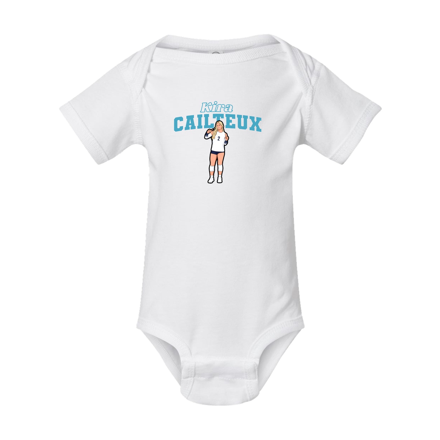 Baby Onesie — Name Arch in White