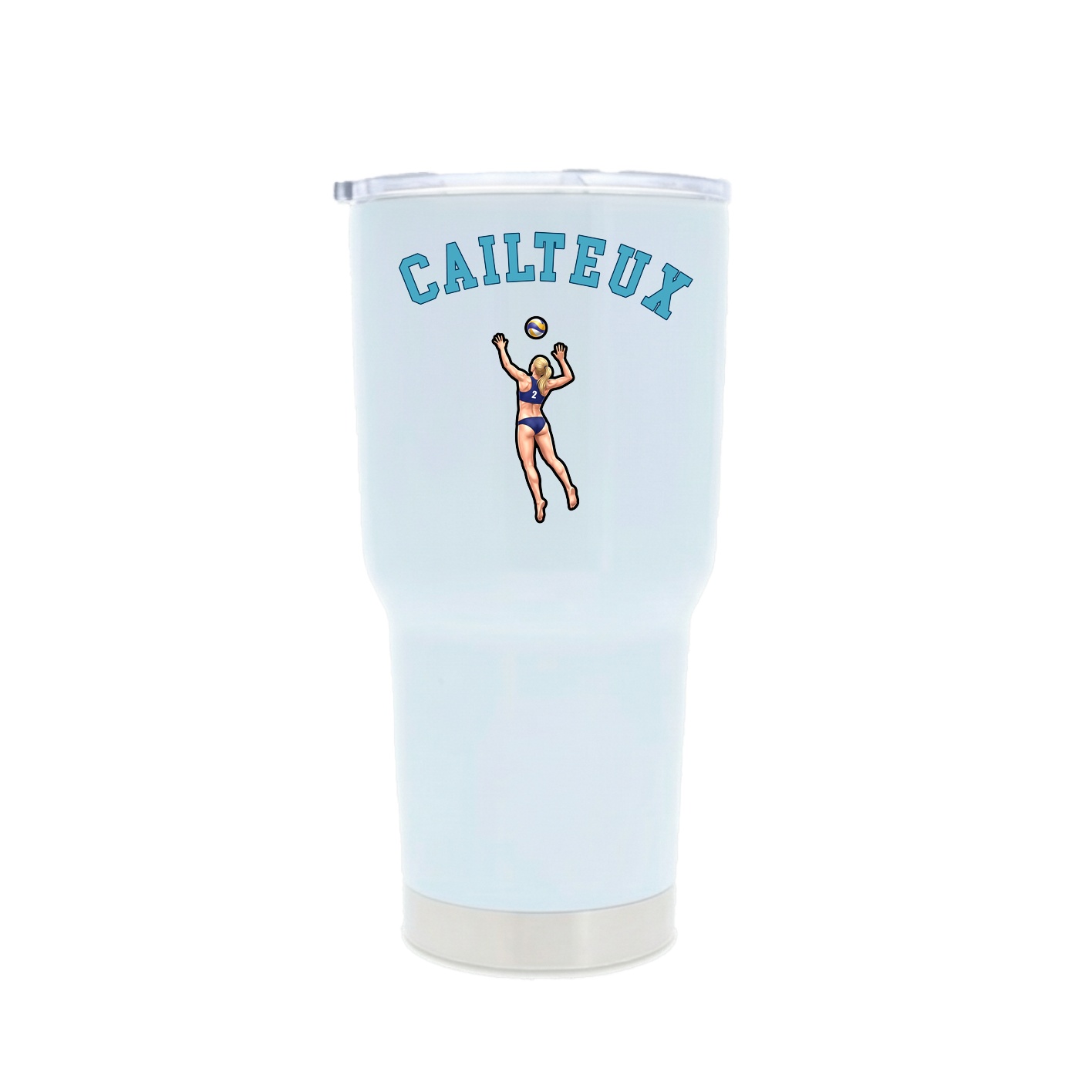 30oz Stainless Steel Tumbler — Shirsey Arch in White