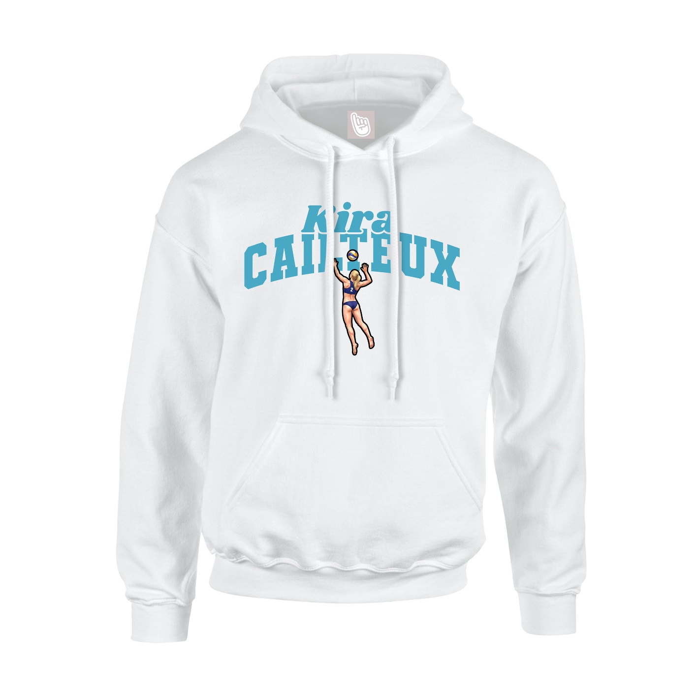 Youth Hoodie — Signature Arch in White