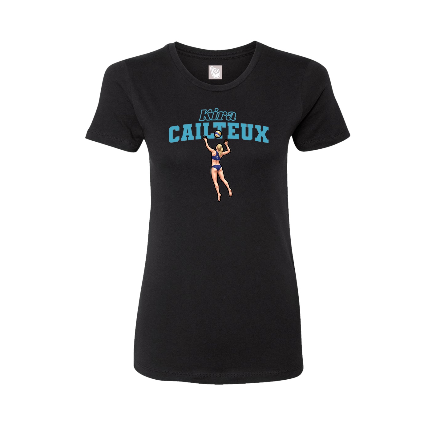 Womens Tee — Name Arch in Black