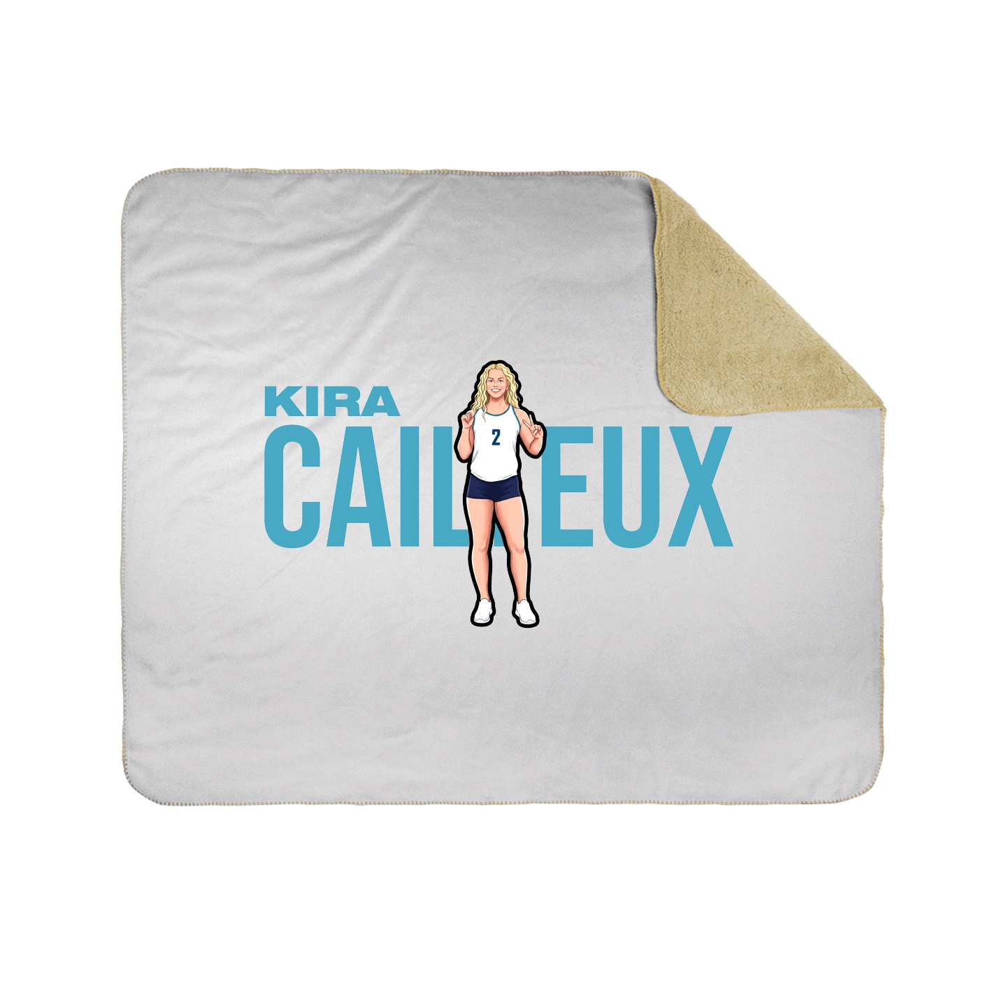 Throw Blanket — Player Name in White