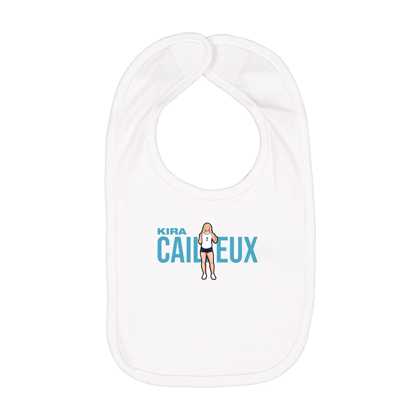 Infant Bib — Player Name in White