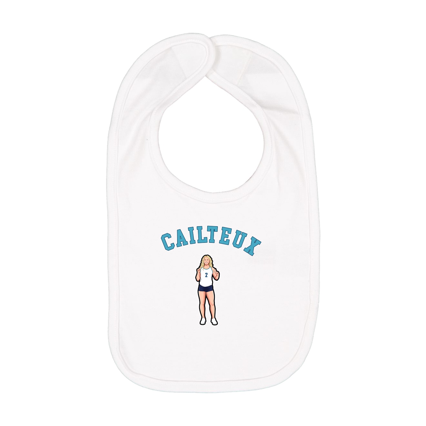 Infant Bib — Shirsey Arch in White