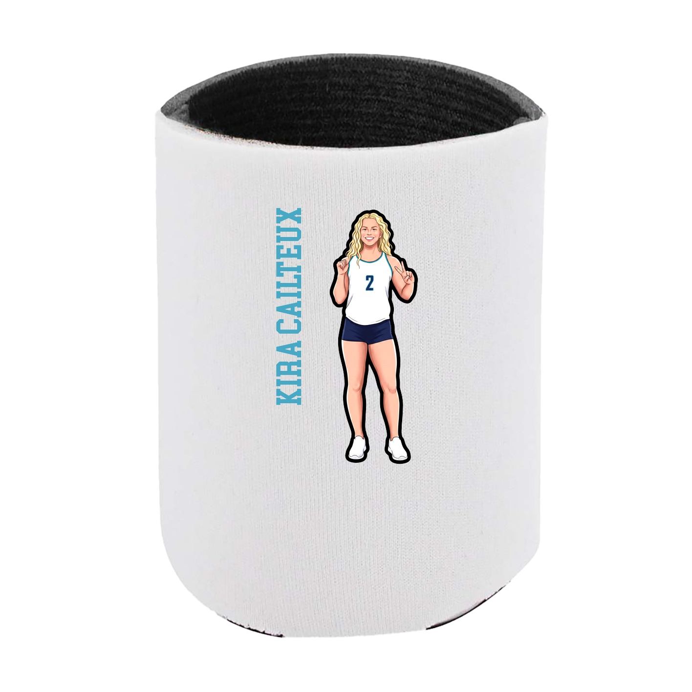 Can Holder — Name Vertical in White