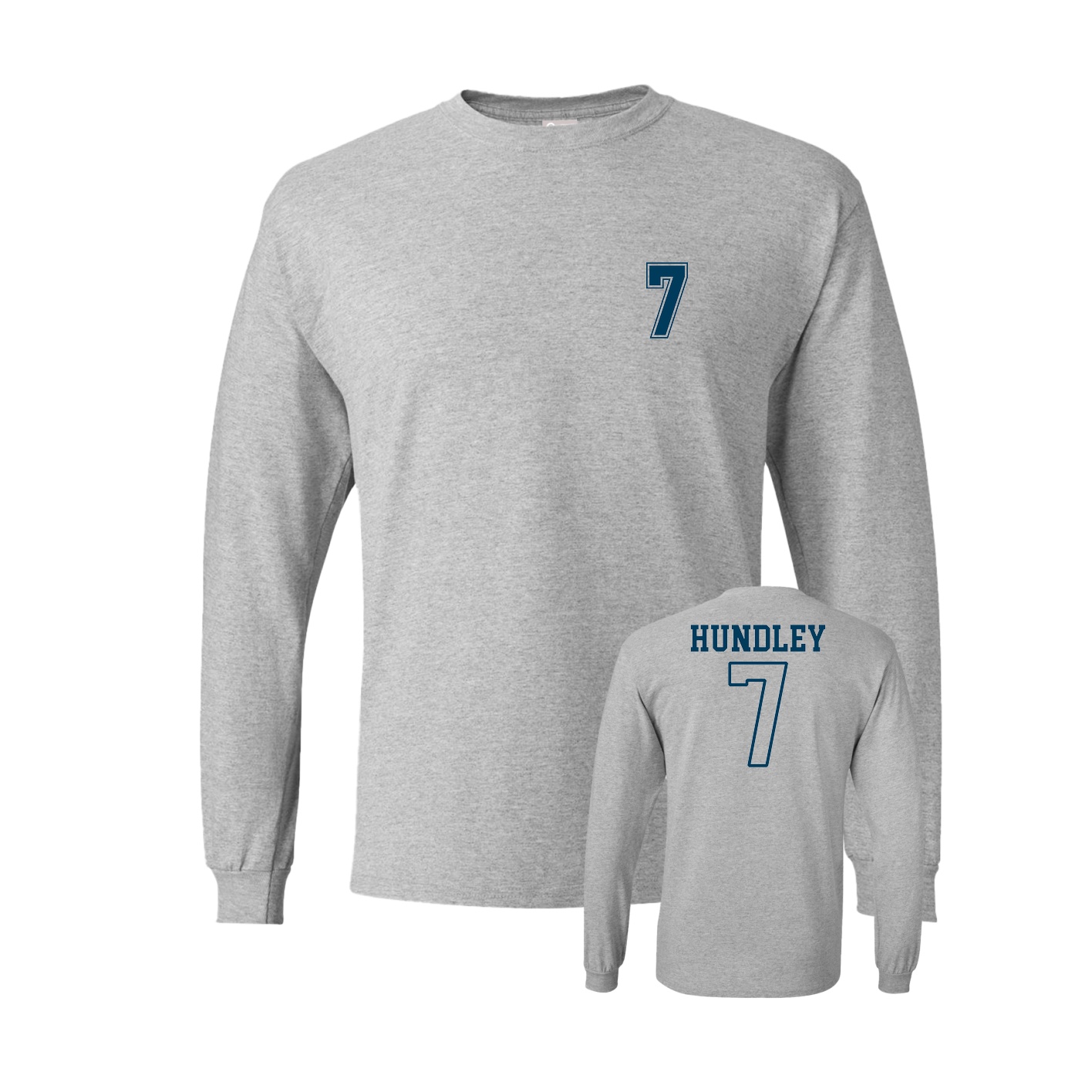 Long Sleeve Tee — Chest Back in Grey