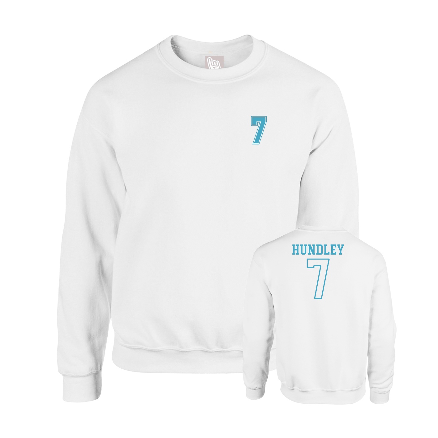 Fleece Crew — Chest Back in White
