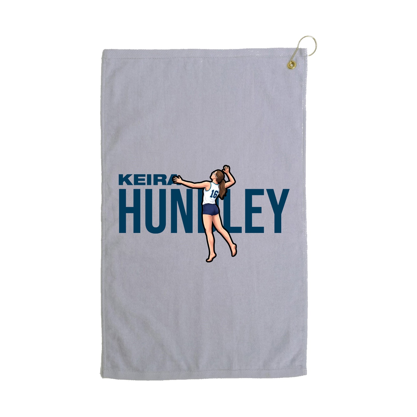Golf Towel — Player Name in Grey