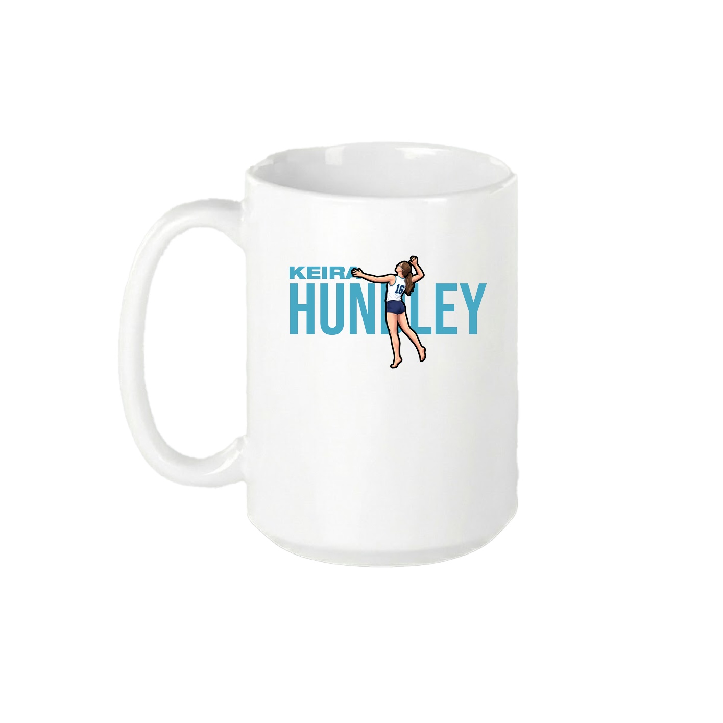 15oz Coffee Mug — Player Name in White