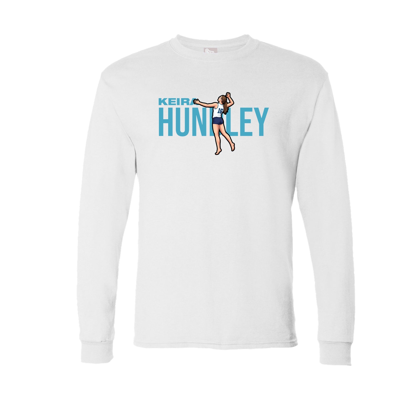 Long Sleeve Tee — Player Name in White