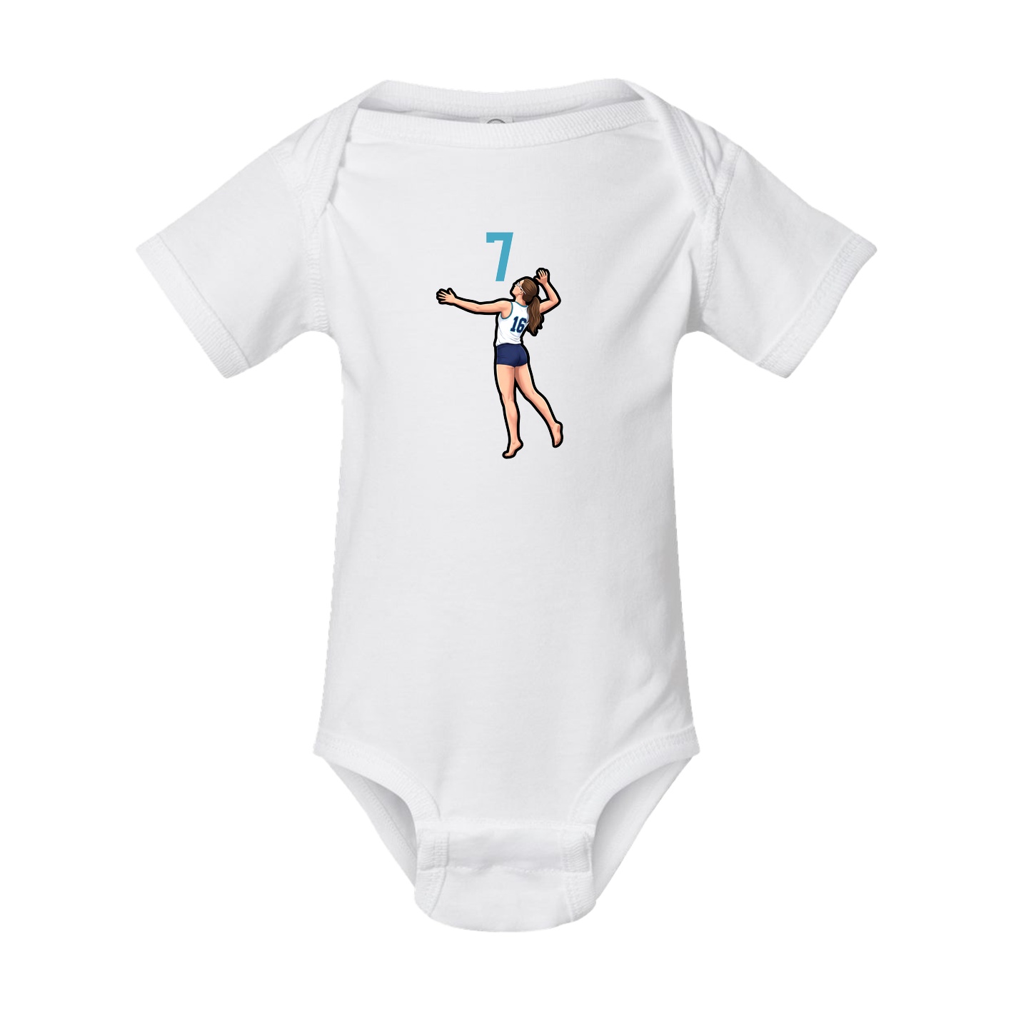 Baby Onesie — Number Top in White