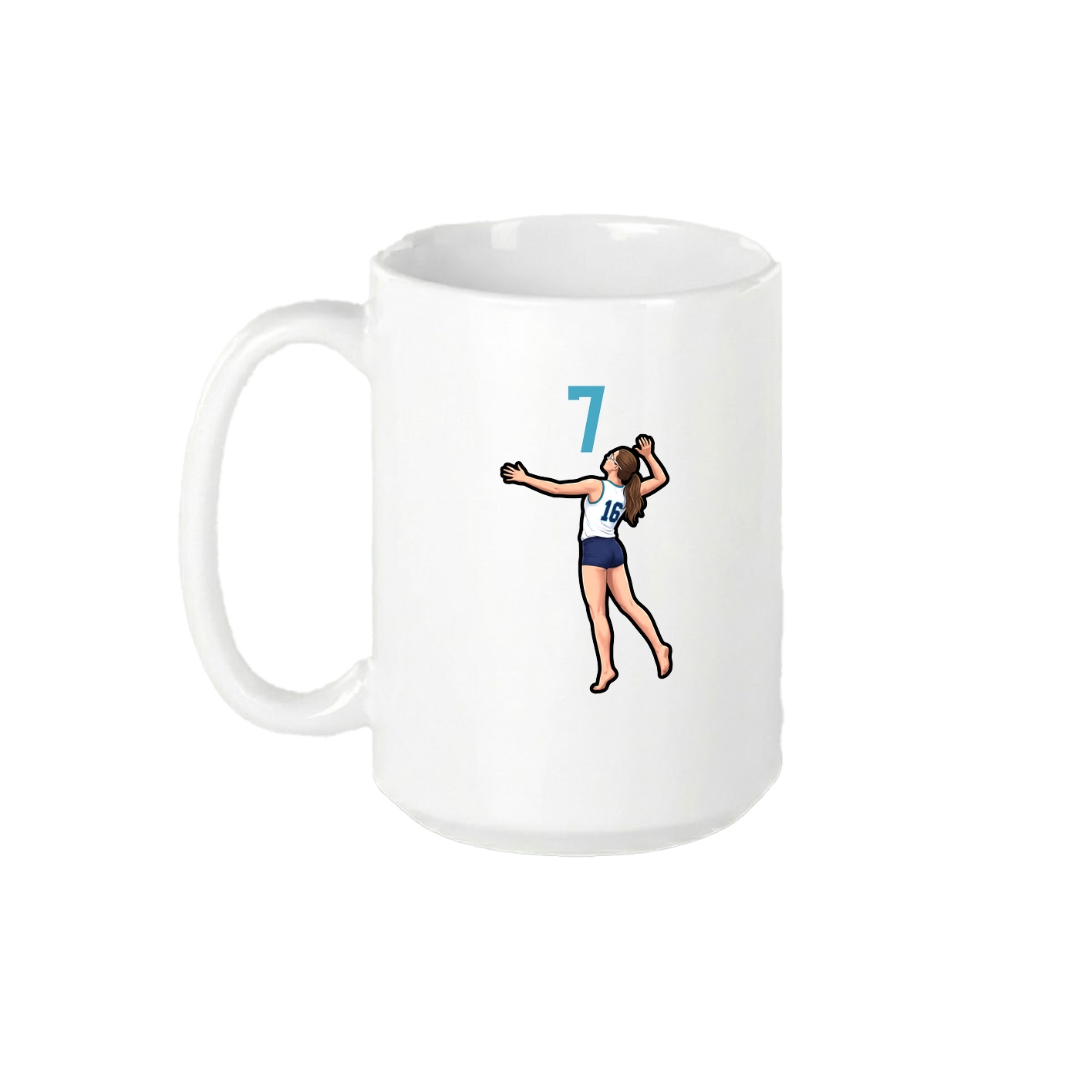 15oz Coffee Mug — Number Top in White