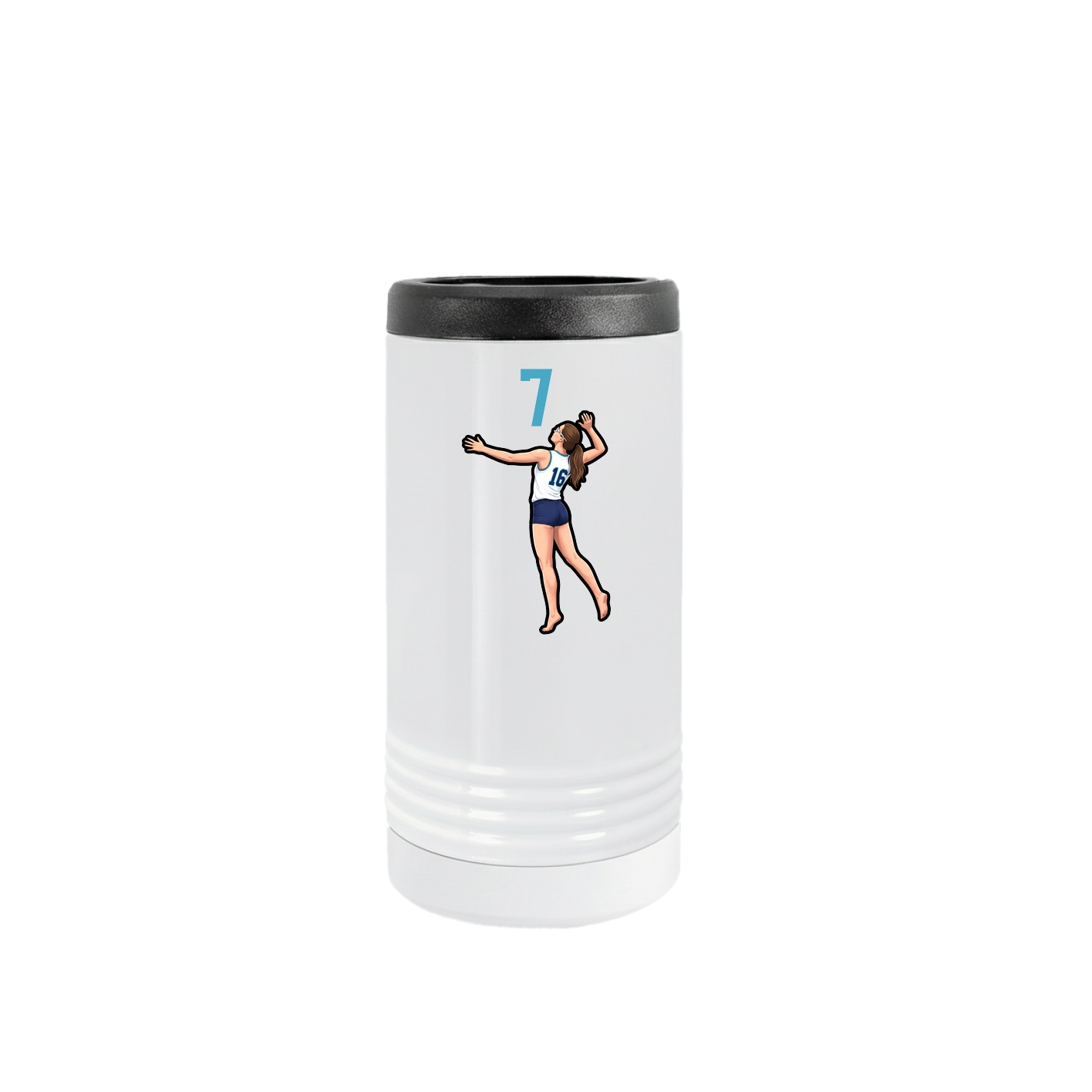 Slim Beverage Holder — Number Top in White