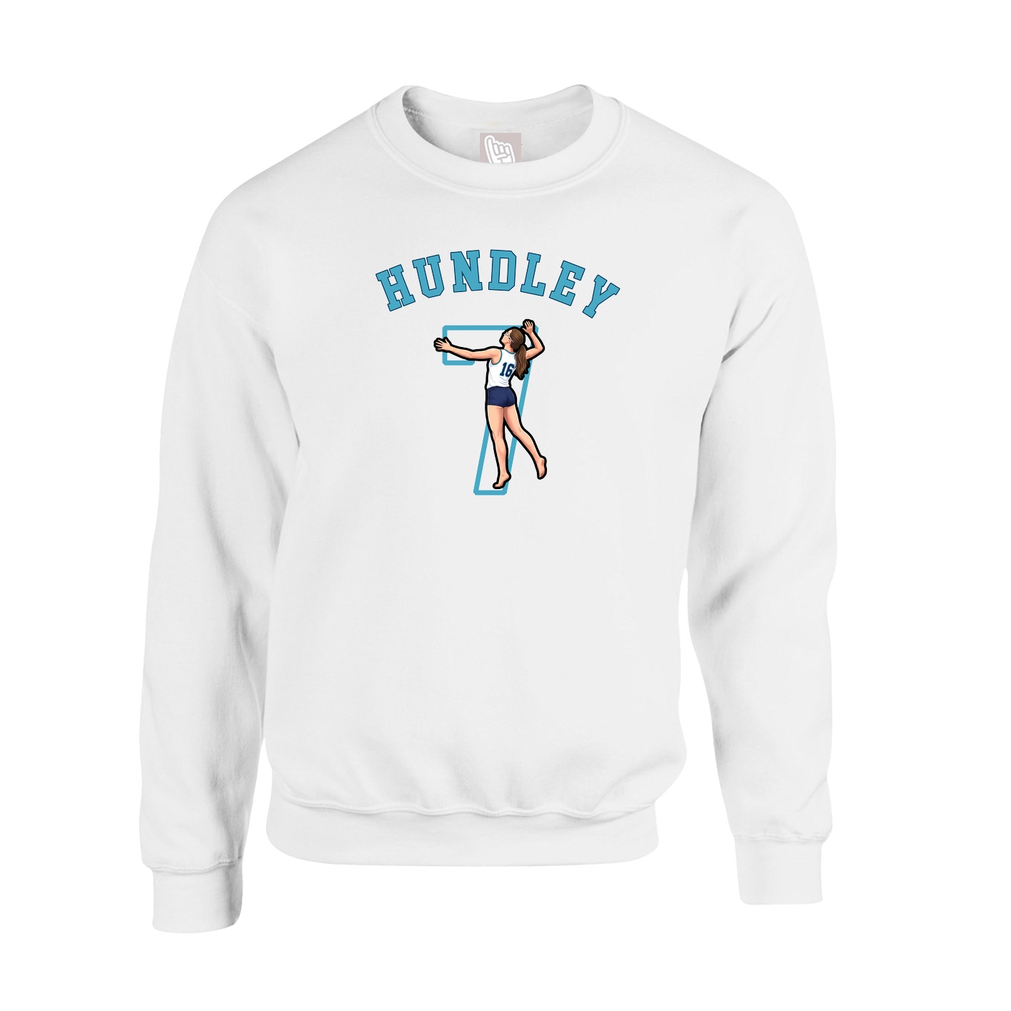 Fleece Crew — Shirsey Arch in White