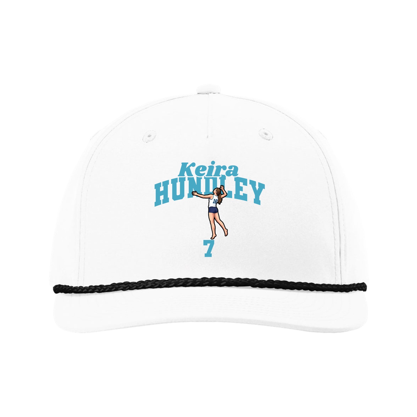 Five-Panel Classic Rope Cap — Signature Arch in White