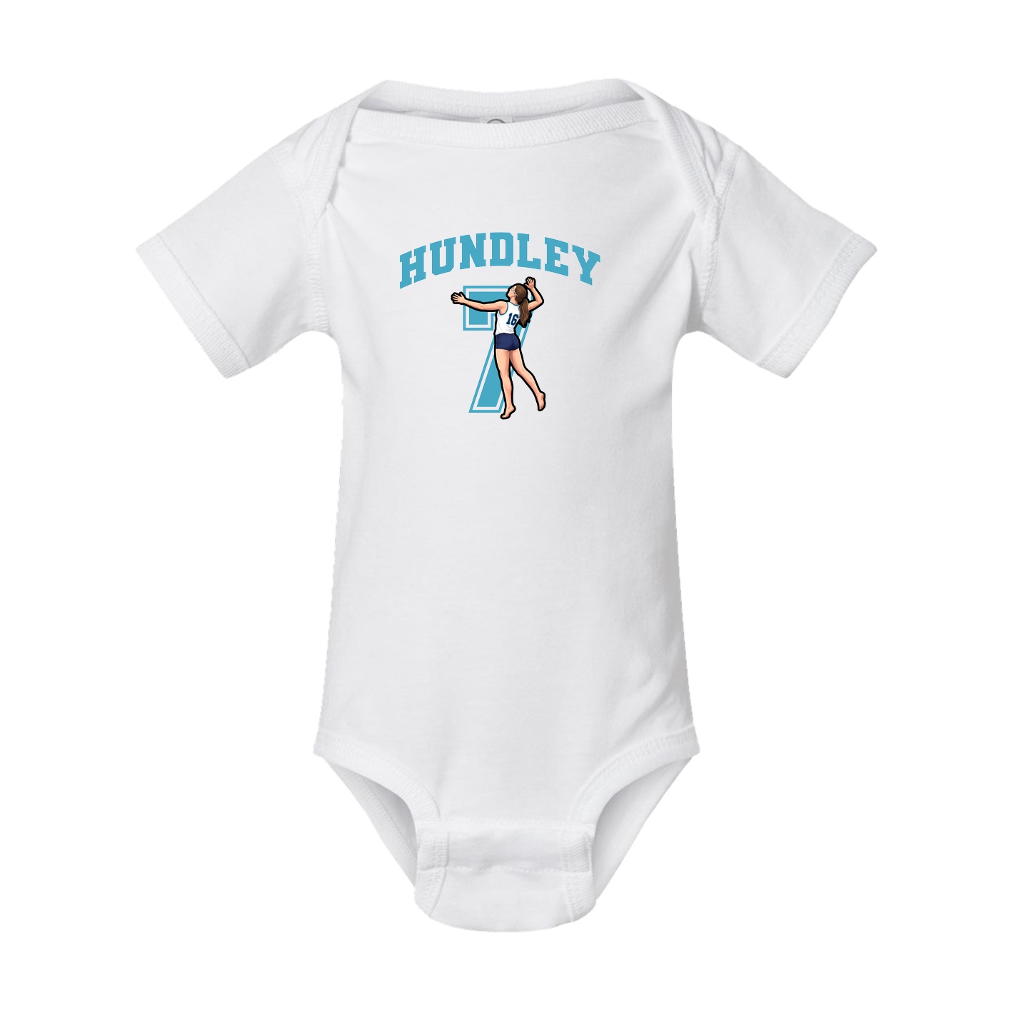 Baby Onesie — Number in White
