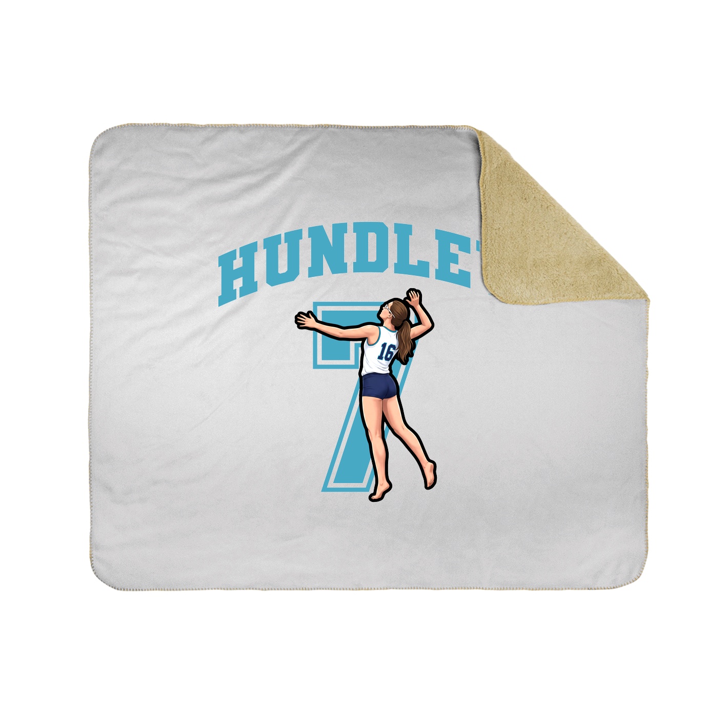 Throw Blanket — Number in White
