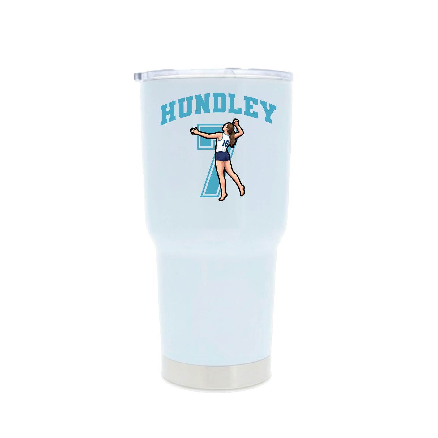 30oz Stainless Steel Tumbler — Number in White