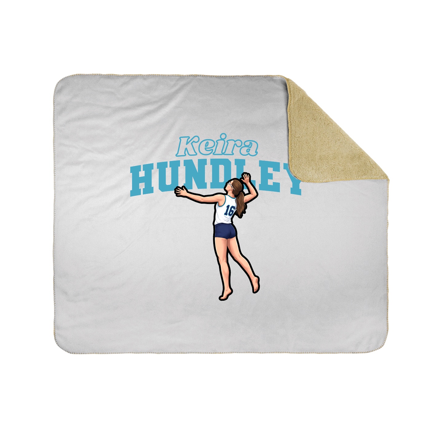 Throw Blanket — Name Arch in White