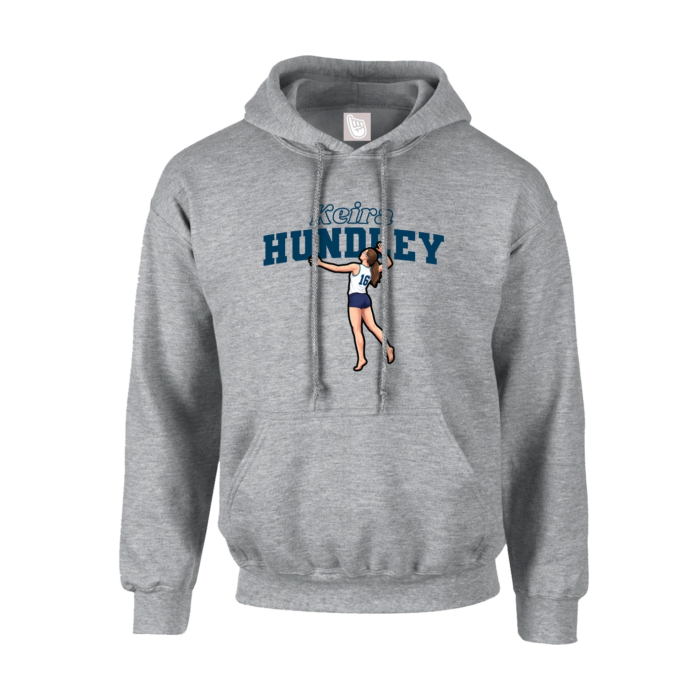 Hoodie — Name Arch in Grey