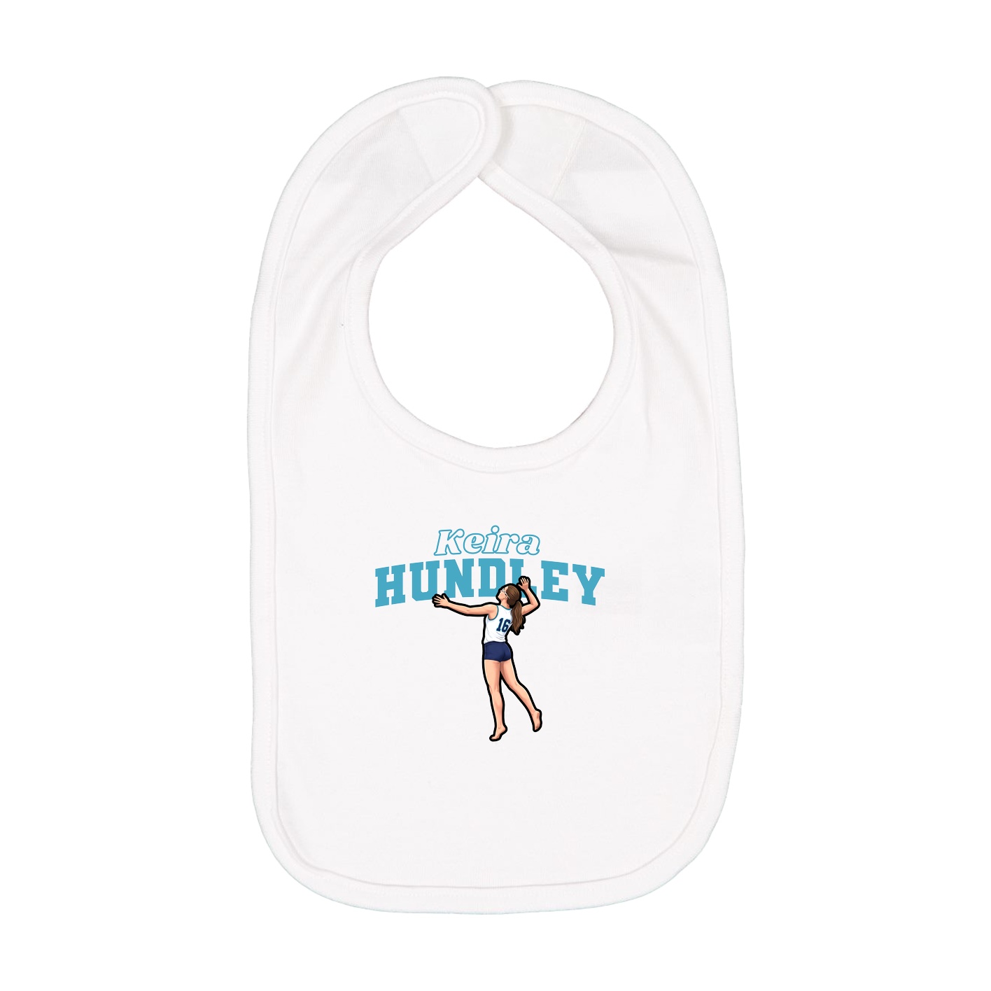 Infant Bib — Name Arch in White
