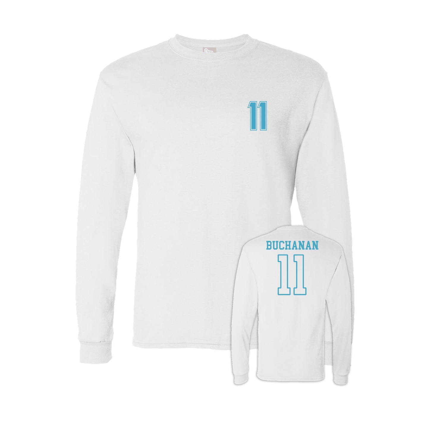 Long Sleeve Tee — Chest Back in White