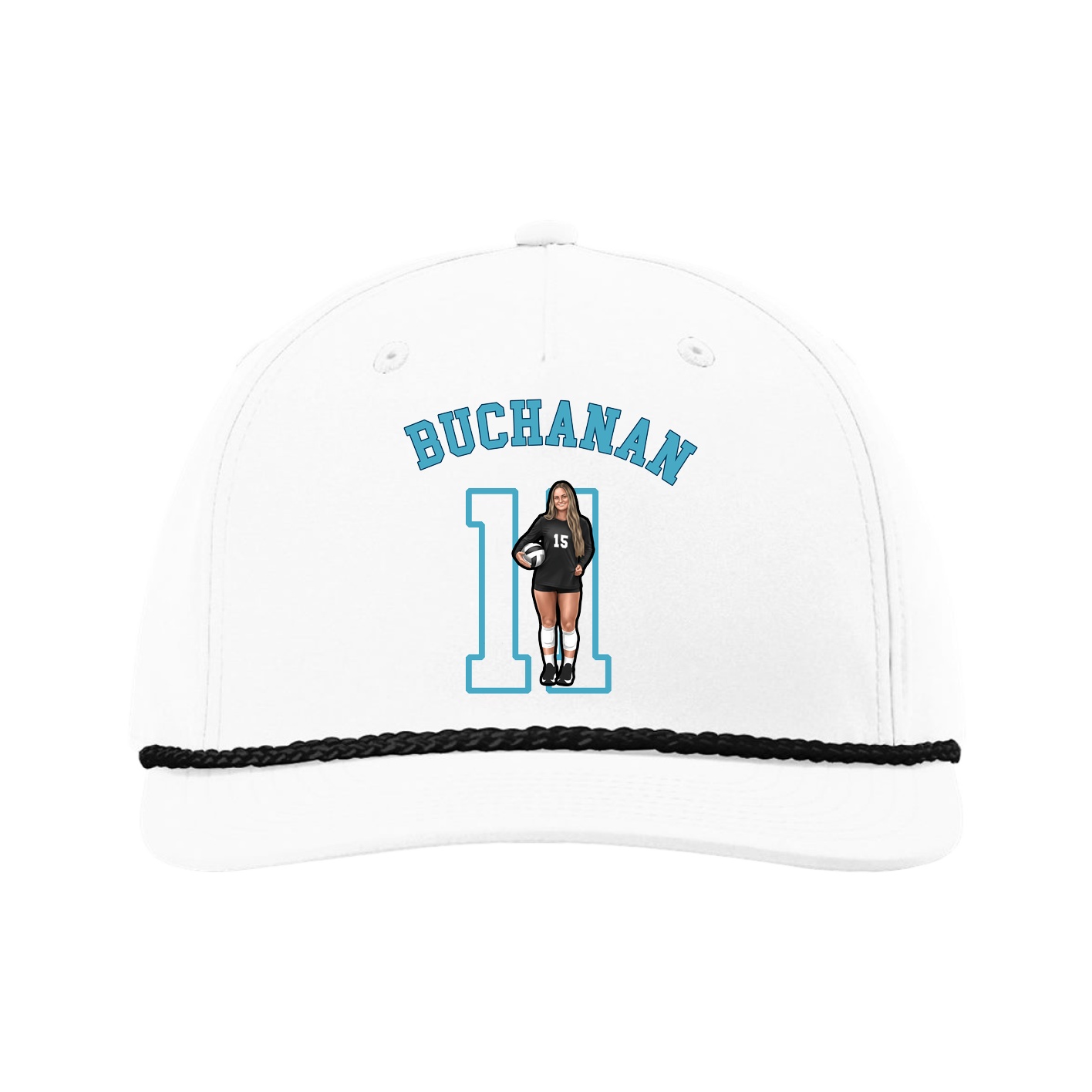 Five-Panel Classic Rope Cap — Shirsey Arch in White
