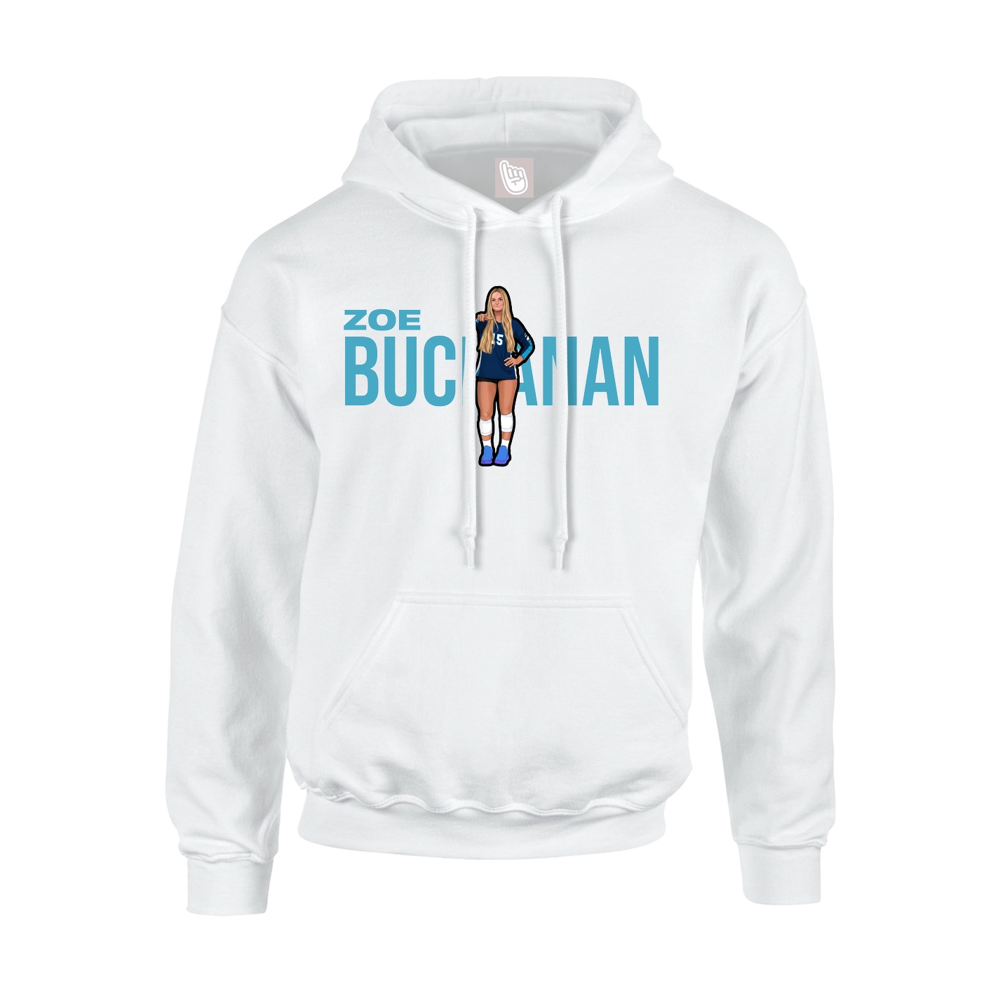 Hoodie — Player Name in White