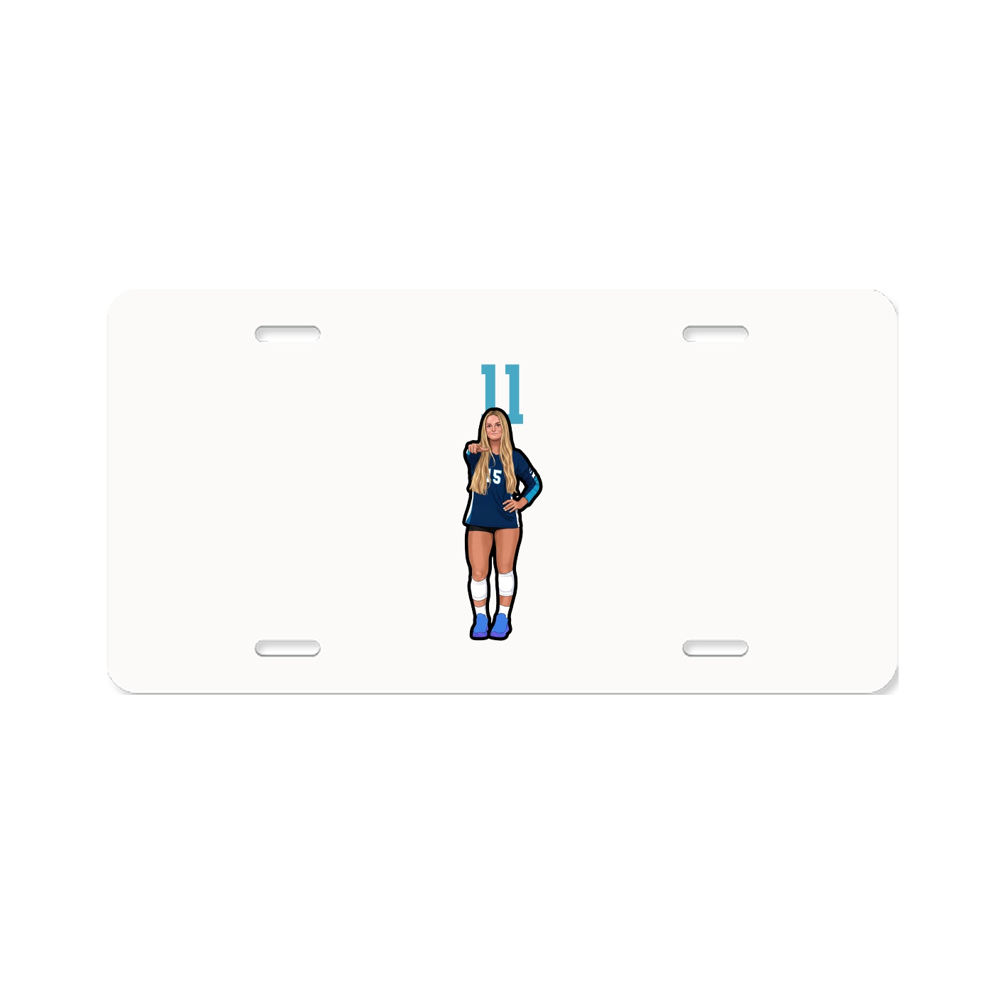 License Plate — Number Top in Classic