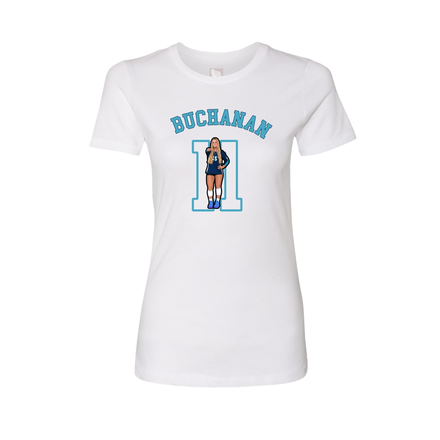 Fitted Women's Tee — Shirsey Arch in White
