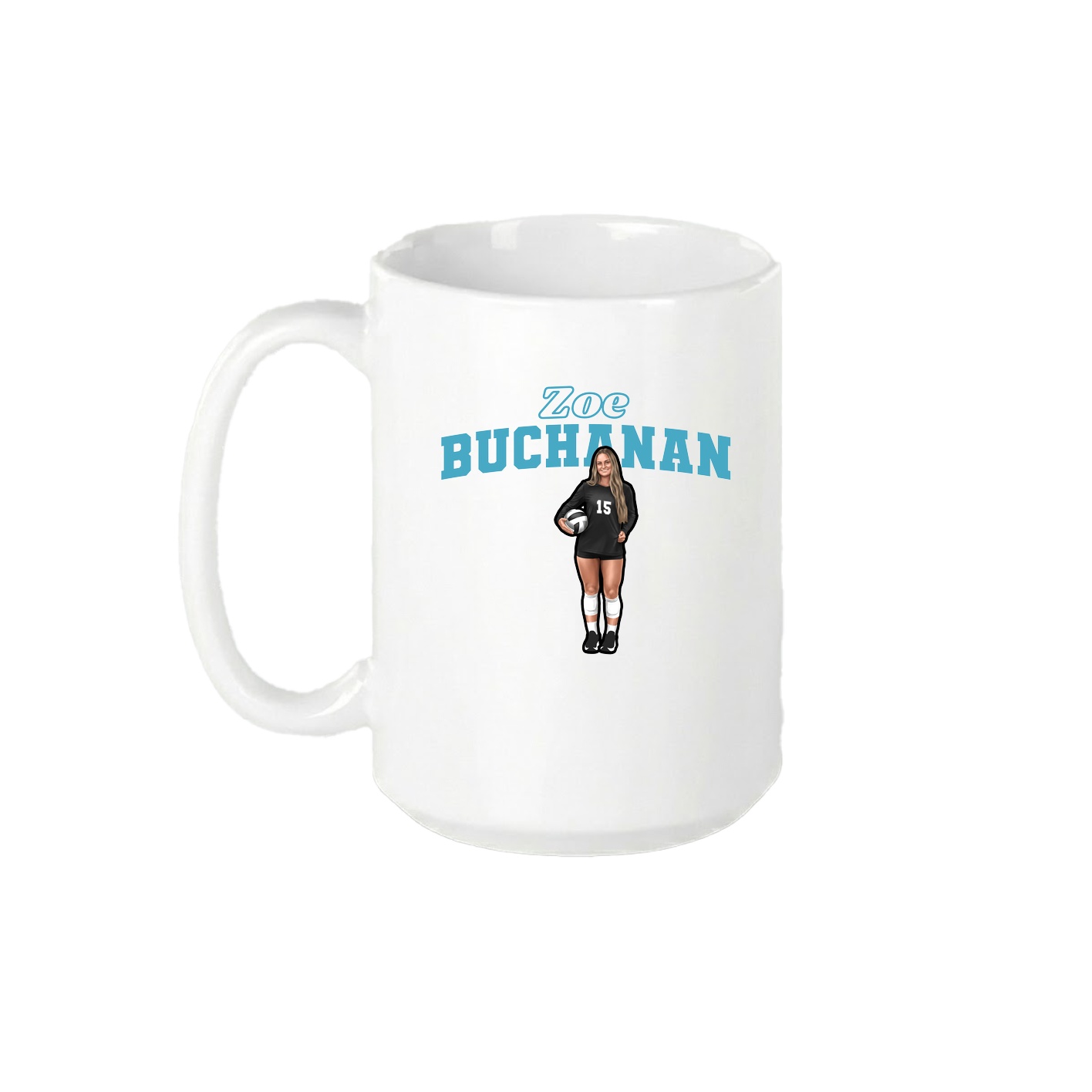 15oz Coffee Mug — Name Arch in White
