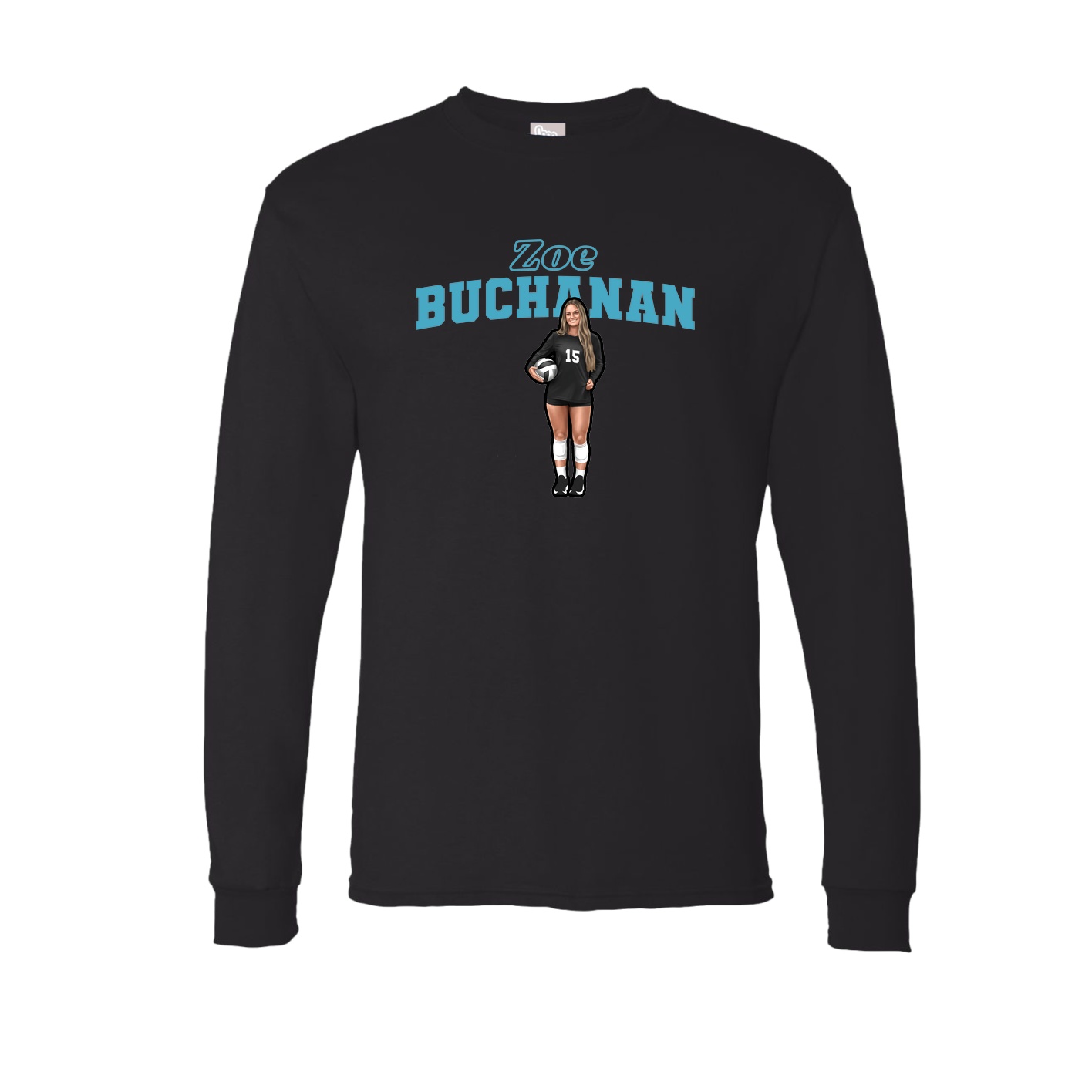 Long Sleeve Tee — Name Arch in Black